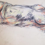 Life drawing #1 - Pastel and charcoal drawing, A2