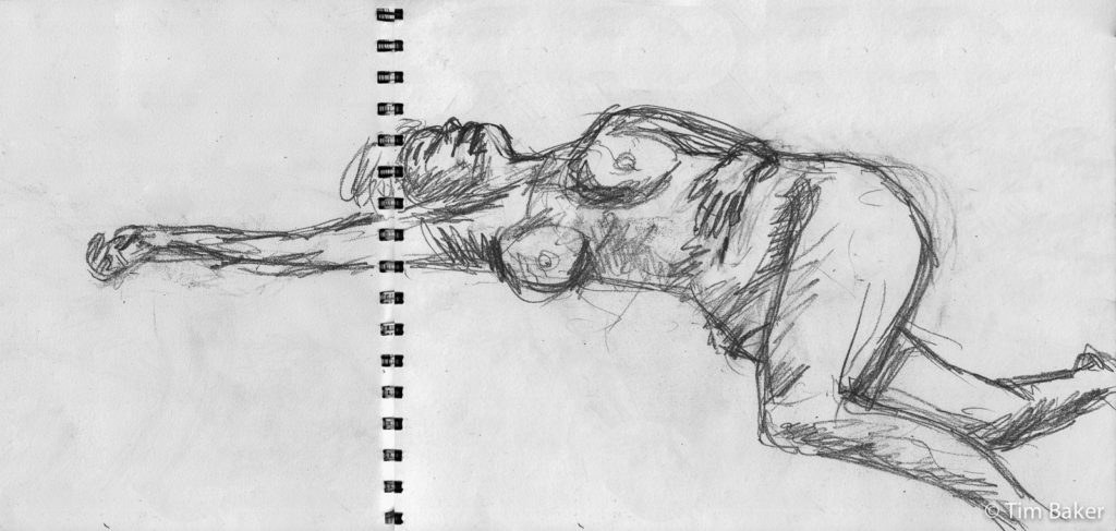 Ash, Life Drawing #10, Graphite or Pencil, A4 Sketchbook