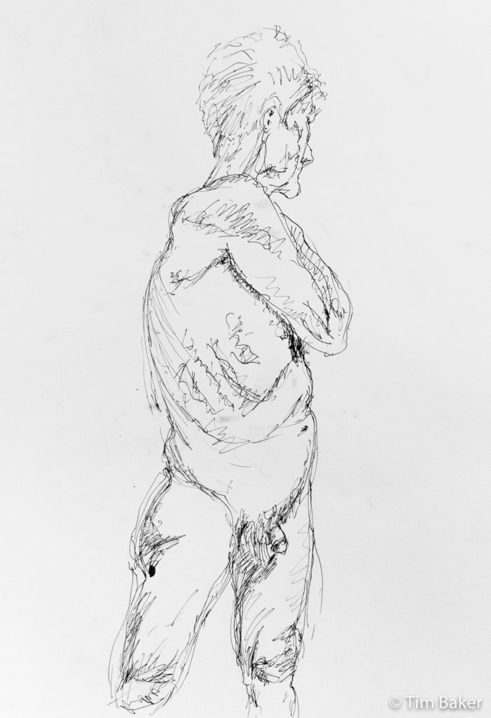 Hugh, Life Drawing #8, Fine Liner, A2