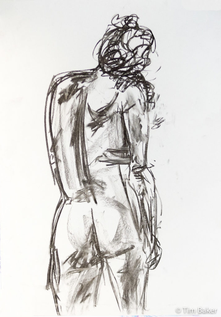 Life Drawing #13, Charcoal, A2