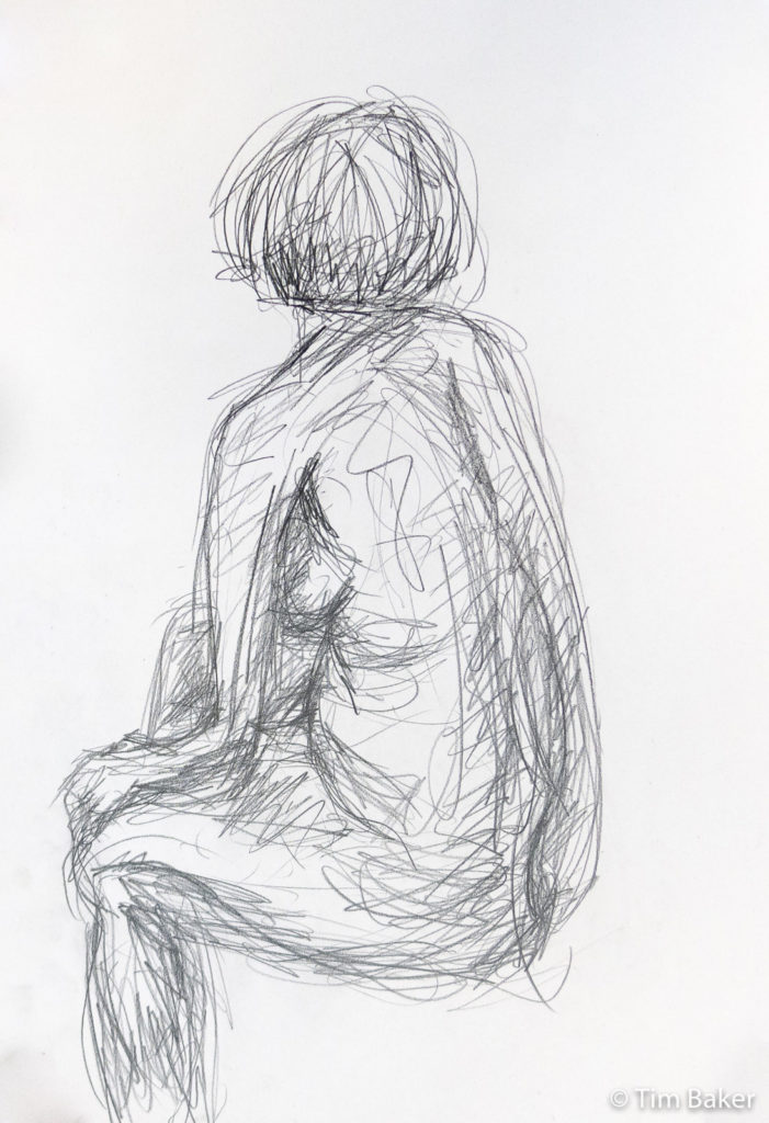 Life Drawing #12, Graphite, A2