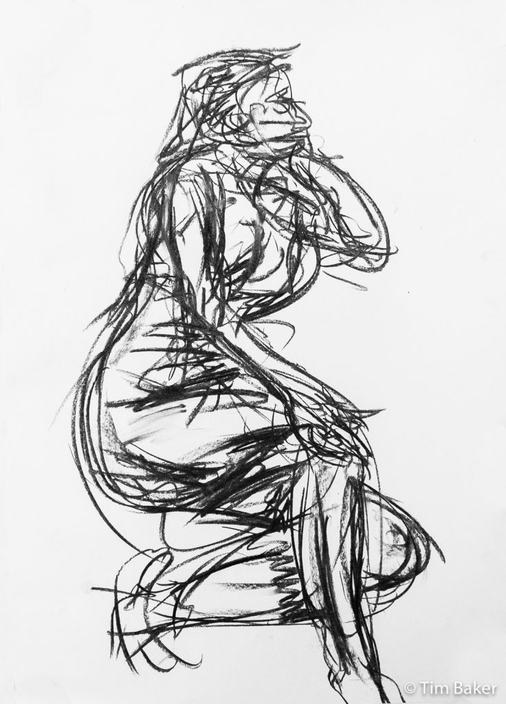 Life drawing #15, Charcoal, A2