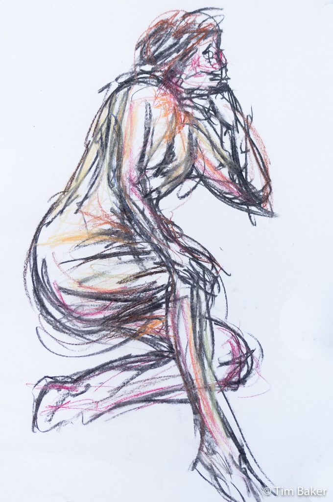 Life drawing #15, Charcoal/Conte Crayon, A2