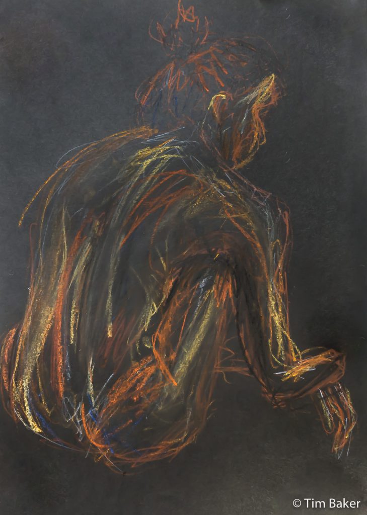 Ash (Dark Series), Life Drawing #26, Pastel, A3 Canford paper