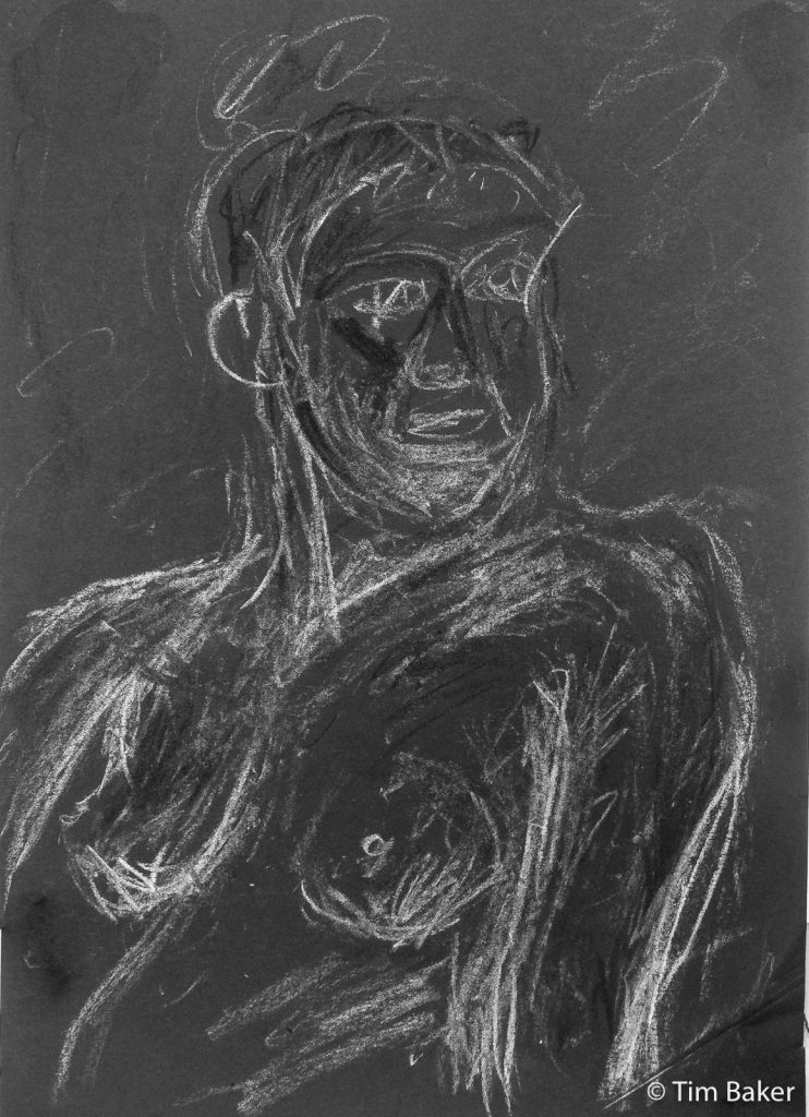 Ash (Dark Series), Life Drawing #26, Pastel on Canford Paper, A2