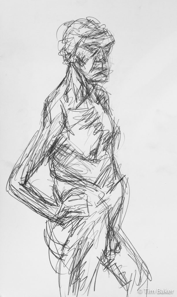 Hugh, Life Drawing #27, graphite, A2