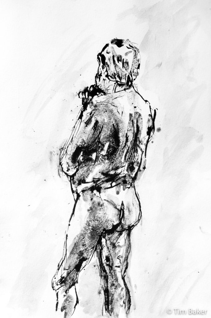 Boyko, Life Drawing #38, Quill Drawing and Brush and Ink, A3