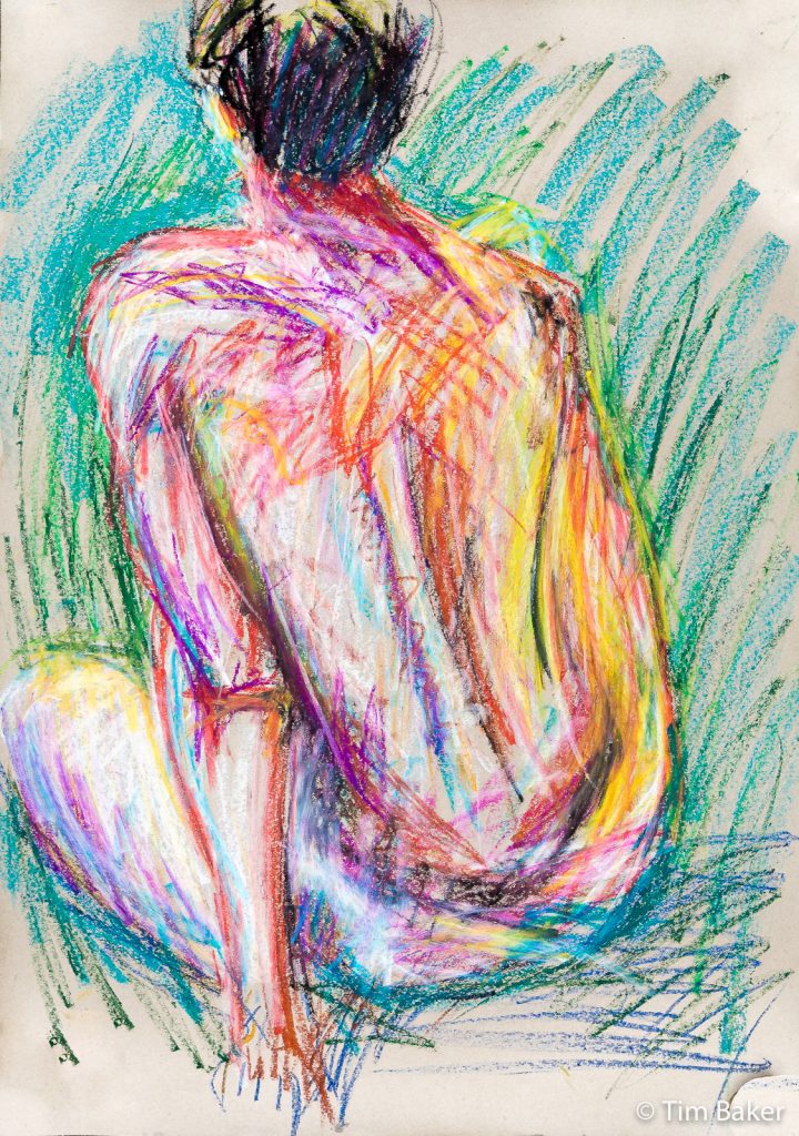 Life Drawing #41 - Connor, Oil Pastel, A2