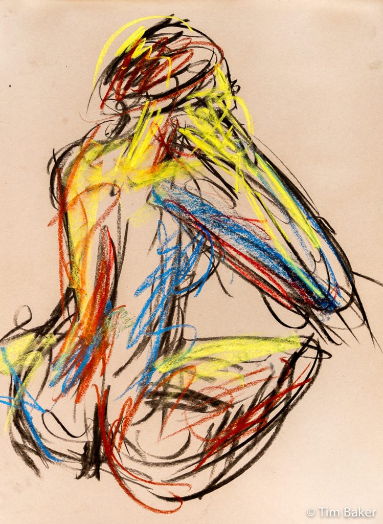 Life Drawing #45, Pastel and Charcoal, A2