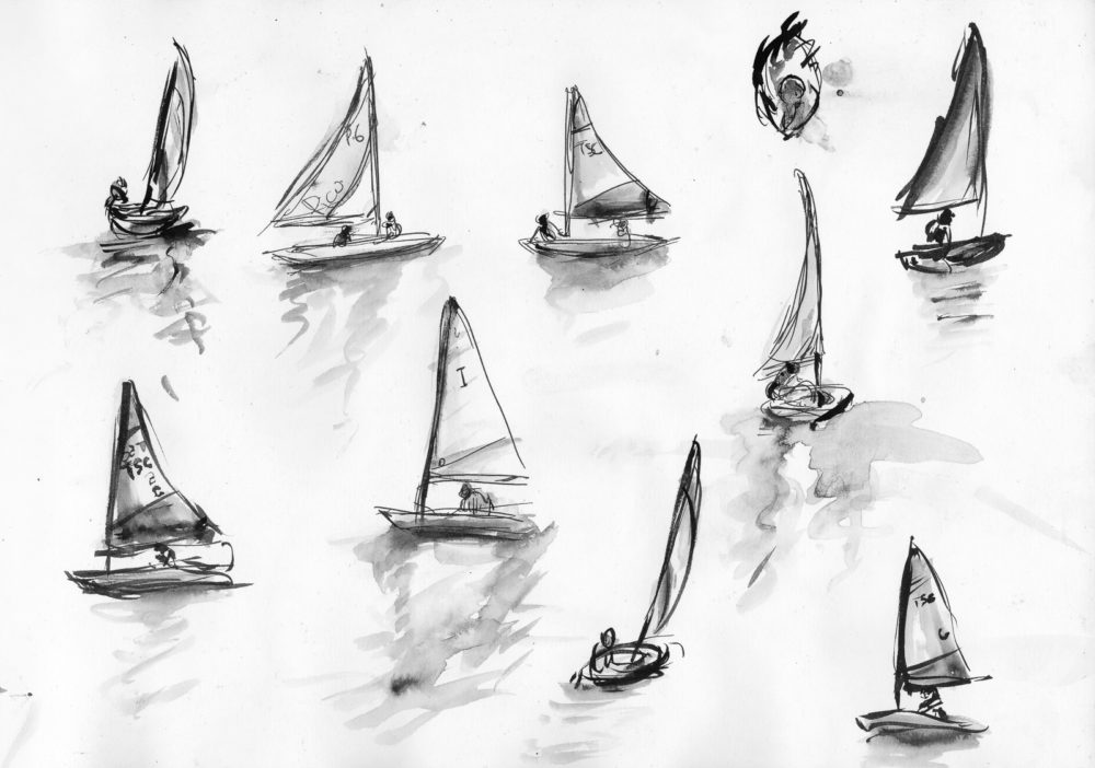 Boat Studies, Fountain Pen and Brush Pen and wash, A4 Eco Artway sketchbook