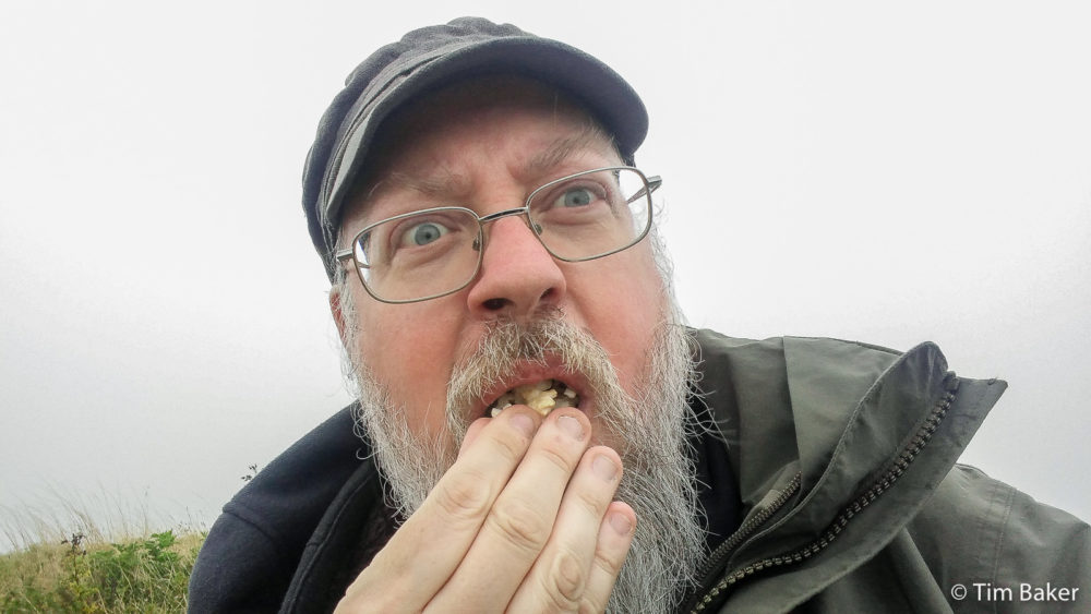 Eating Popcorn on a headland in a gale cos that's how I roll! Dorset, Weymouth, Seascapes, Cliffs, Campsites Dorset Jurassic Coast Rocks Sea Painting