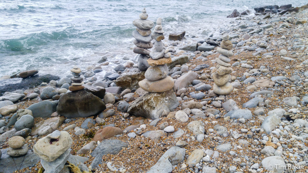 Balanced Rocks on Osmington Mills beach Jurassic Coast, Dorset, Weymouth, Seascapes, Cliffs, Campsites Dorset Jurassic Coast Rocks Sea Painting