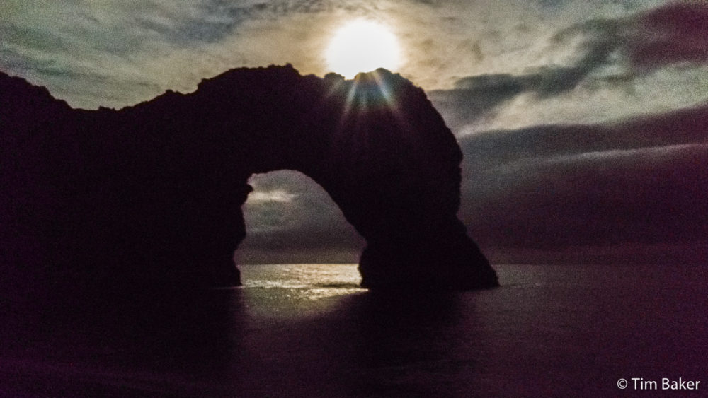 Durdle Door at Night, nearly 1am. This is not recommended, kids! Dorset Jurassic Coast Durdle Door Lulworth Man O War  Mupe Bay Seascape Cliffs Rocks Sea Painting