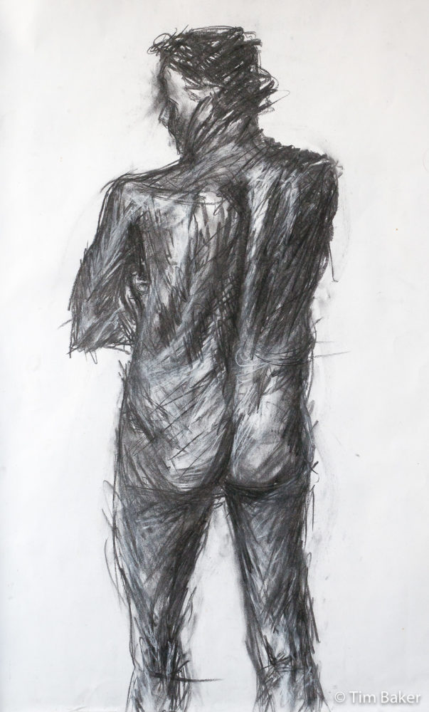 Life Drawing, Foundation, Charcoal and Chalk, A2.