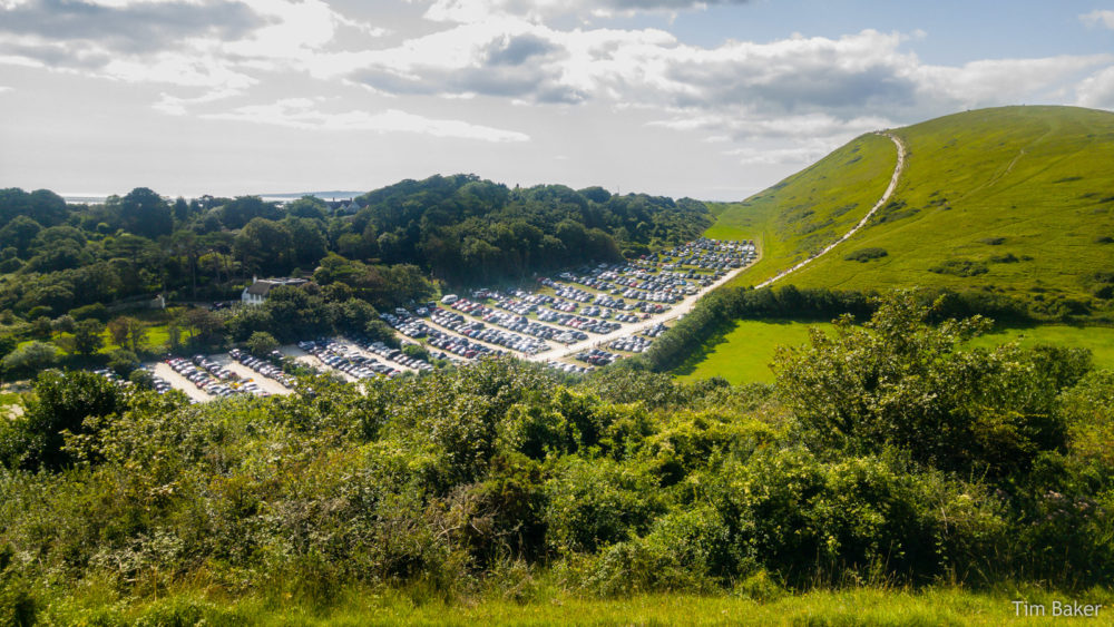 Hambury Tout car park, Lulworth - I bet 99% of these people are currently waiting in a queue for ice cream Dorset Jurassic Coast Cove  Durdle Door Mupe Bay Seascape Sea Painting