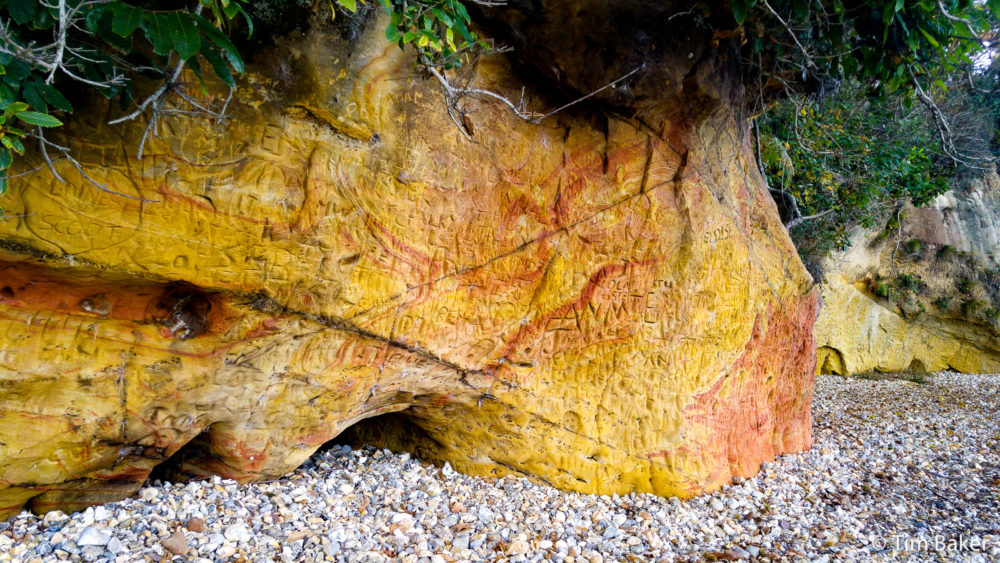 I was fascinated by the red and orange rocks on South Beach, below the Fort at Studland