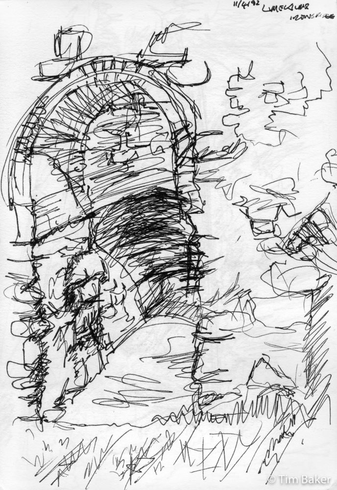 Limekilns, Ironbridge, 11/4/92, A5 sketchbook