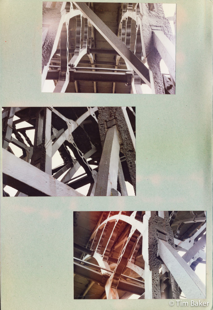 Shrophshire Book page (The Iron Bridge), photographs and scrap book, larger than A3.