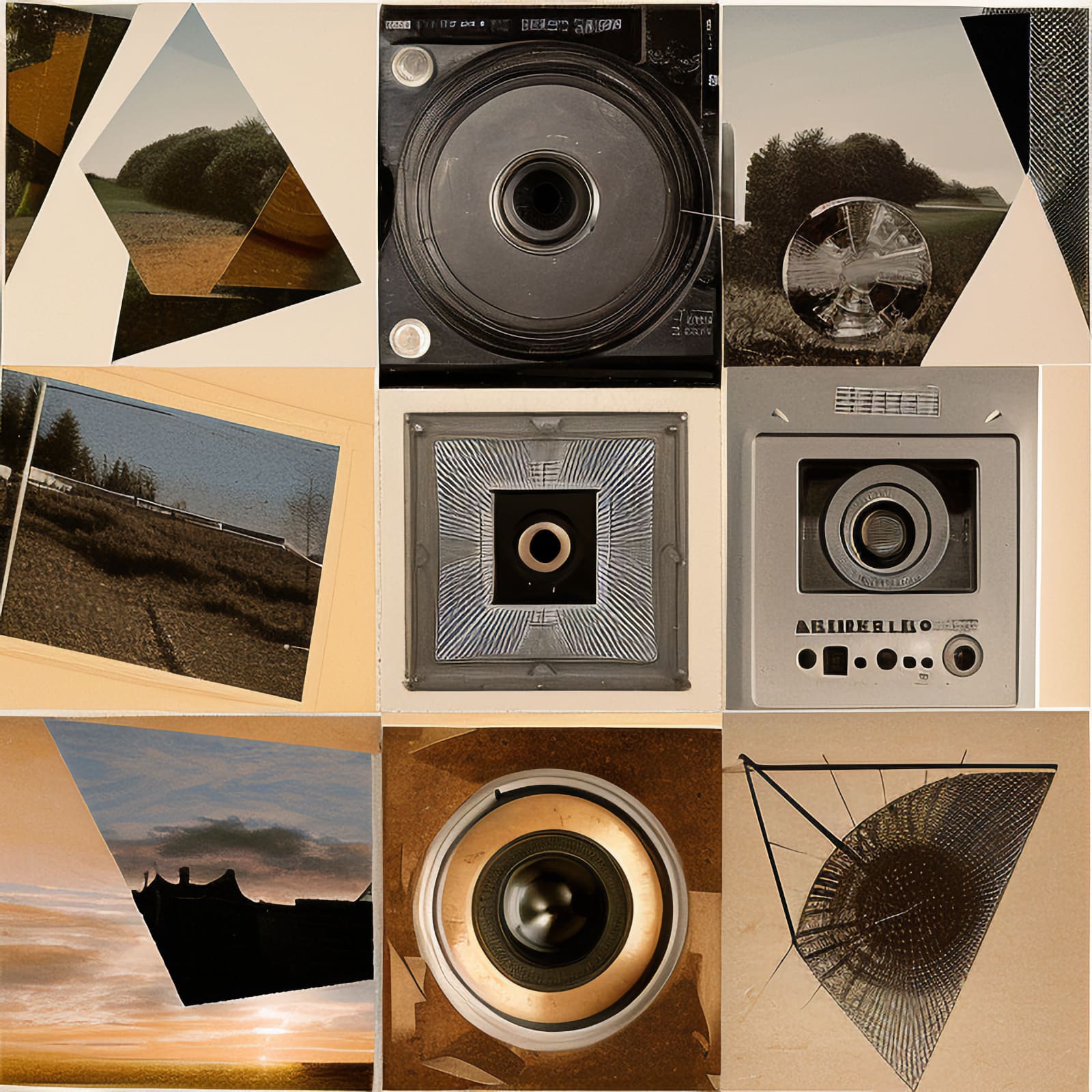 Circlesquare 2, Radio Clash collage - Ghost In The Machine series, AI