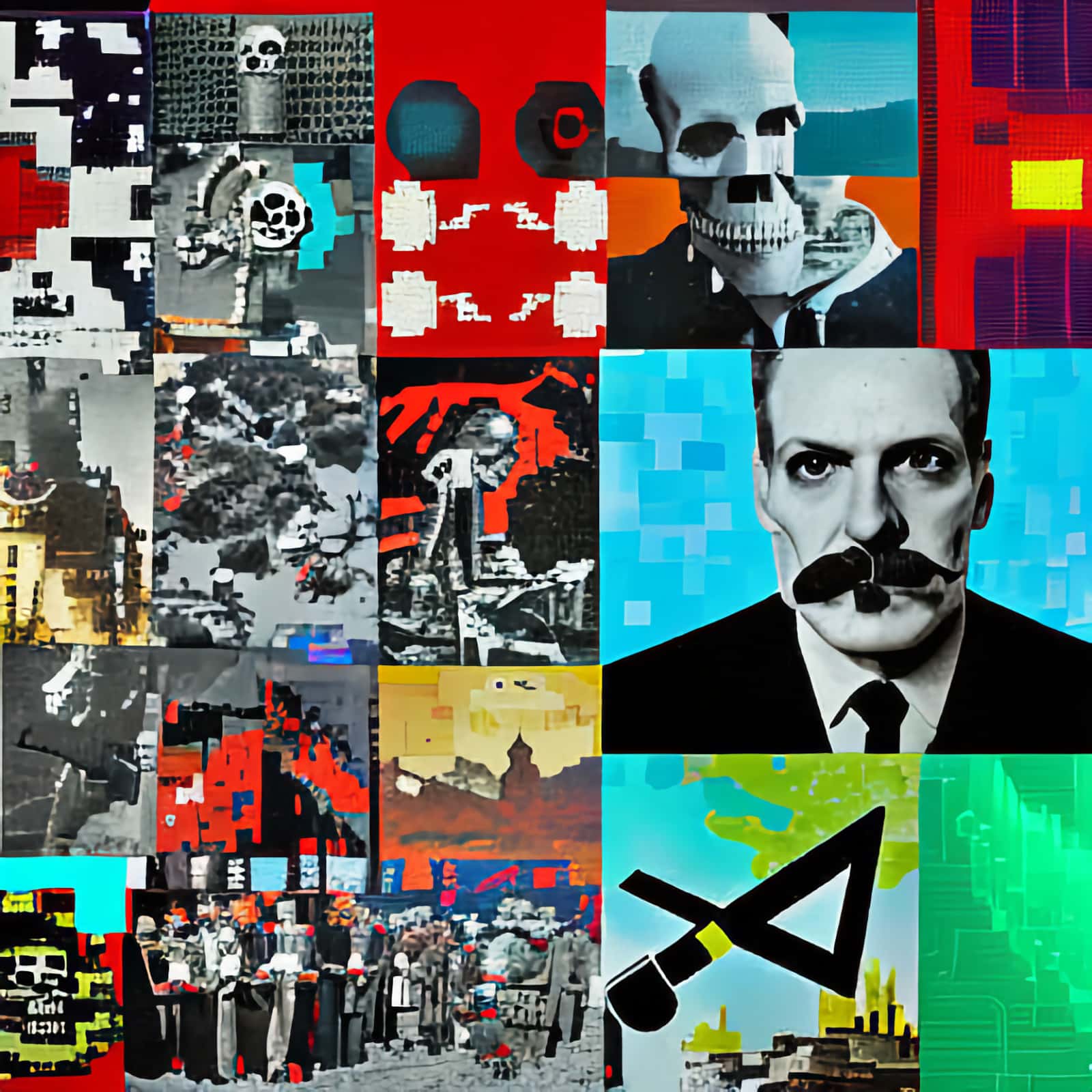 Masonic, Radio Clash collage - Ghost In The Machine series, AI